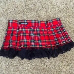 Teacher’s Pet Sexy Tartan Lingerie Skirt OS
